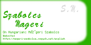 szabolcs mageri business card